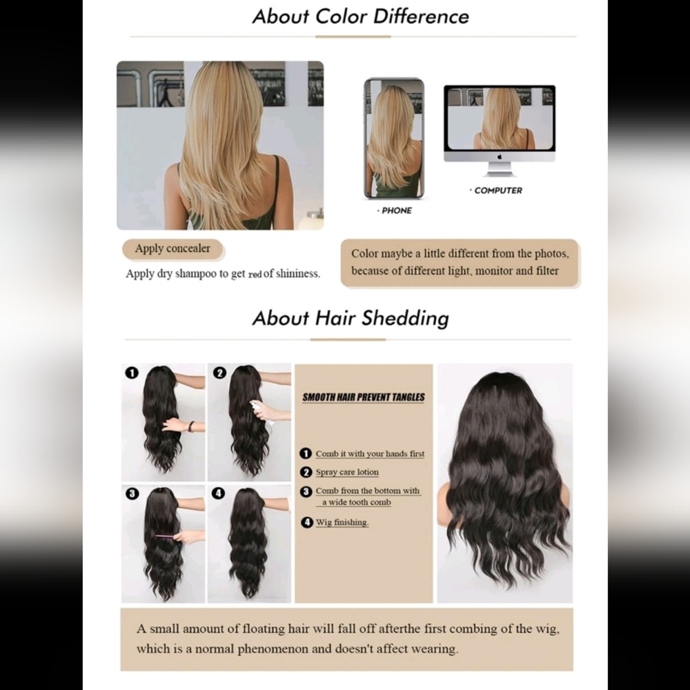 NEW FASHION WAVY SYNTHETIC HAIR WIG - Picture 5 of 6
